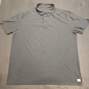 Vuori Strato Tech Polo Mens XL Charcoal Heather Grey Performance Shirt V188